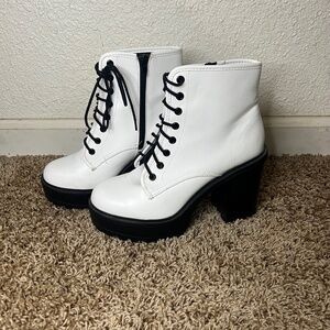 Ankle Zipper Heels Boots Size 10